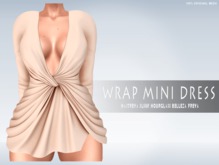 iS Wrap Mini Dress NUDE