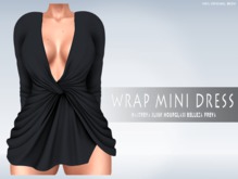 iS Wrap Mini Dress NOIR