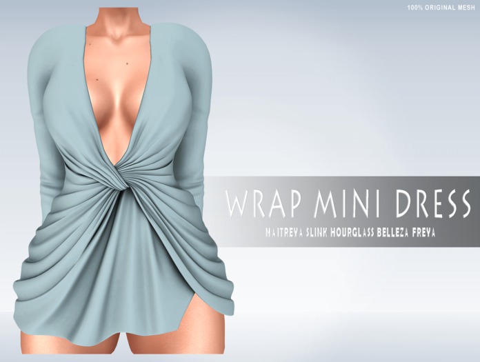 iS Wrap Mini Dress ASH