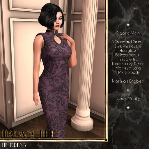 Maraschino - Lin Dress - Eggplant