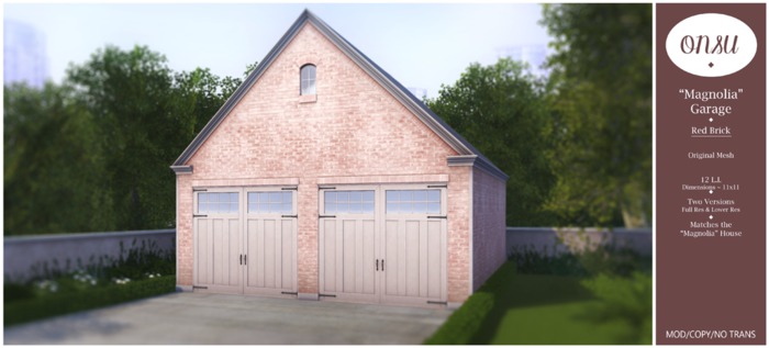 Onsu ~ "Magnolia" Garage ~ Red Brick