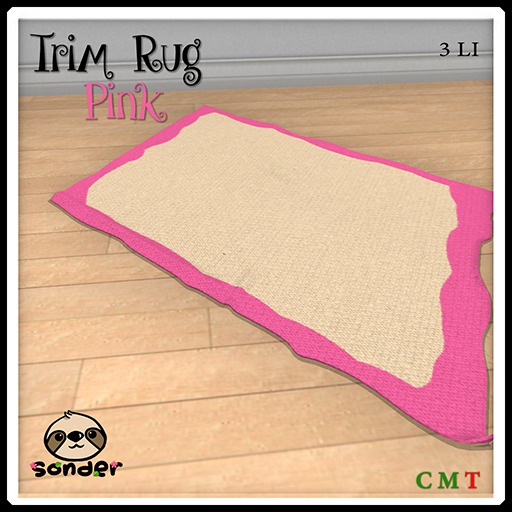 [-sonder-] Sloth Rug - Pink Trim