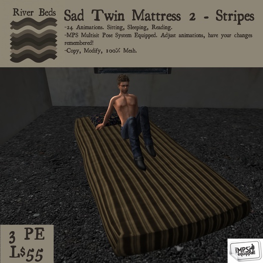 Sad Twin Mattress 2 - Stripes