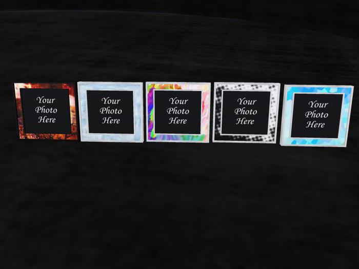 set of five picture frames