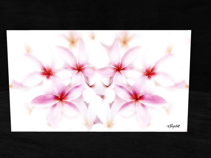 Spaghet art print pink flwrs