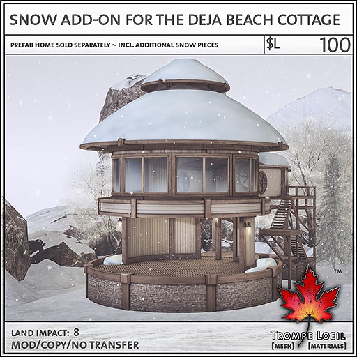Trompe Loeil - Snow Add-On for the Deja Beach Cottage [mesh]