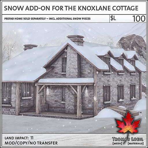 Trompe Loeil - Snow Add-On for the Knoxlane Cottage [mesh]