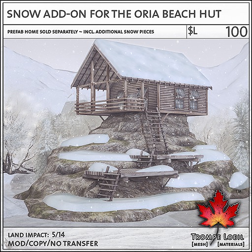 Trompe Loeil - Snow Add-On for the Oria Beach Hut [mesh]
