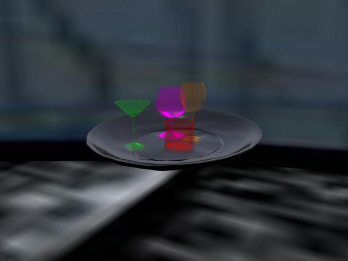 Bartender tray drink giver