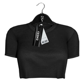 Emery Colorado Cropped Tee Black