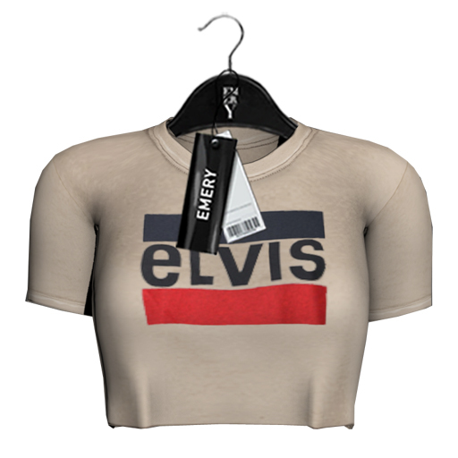 Emery Colorado Cropped Tee Beige