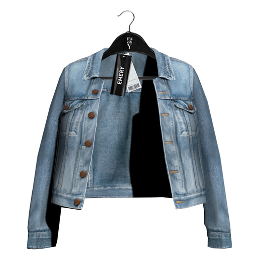 Emery Texas Jacket Over The Shoulder Light Blue