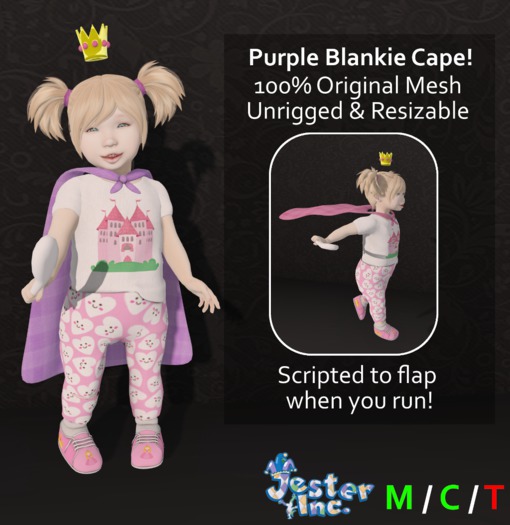 [Jester Inc.] Purple Blankie Cape!