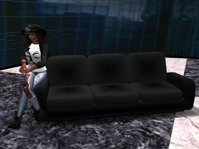 Black Leather Sofa