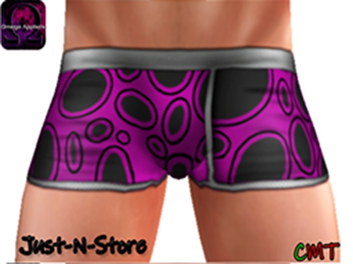 JustNstore - Dark Pink & Black With Circles Mens Underwear