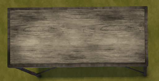 ::UD:: Iron console table - white Scratched/rust