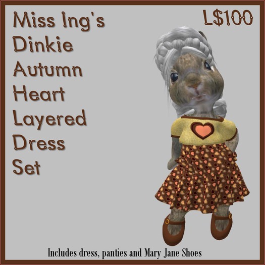 Miss Ing's Dinkie Autumn Heart Layered Dress Set