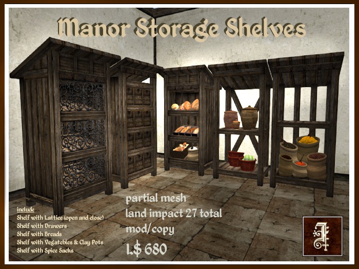*IOLAIR* Manor Storage Shelves Box