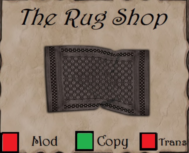 Metallic indian plaid aged silver Mesh wrinkle rug [c]
