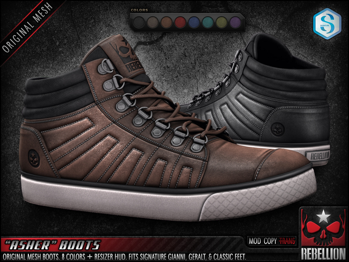 = REBELLION = "ASHER" BOOTS - DEMO