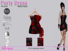 Party Dress With Hud Roses