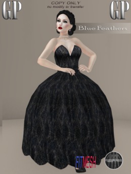 Second Life Marketplace - Blue Feathers Outfit