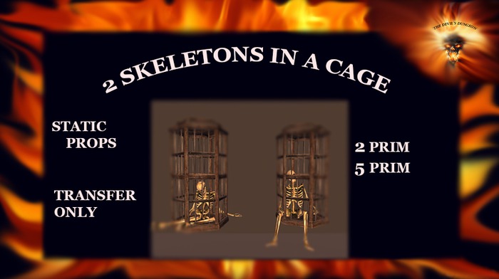 2 SKELETONS IN A CAGE