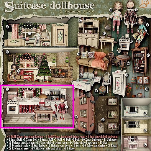 !gO! Suitcase Kitchen Xmas - 1 RARE