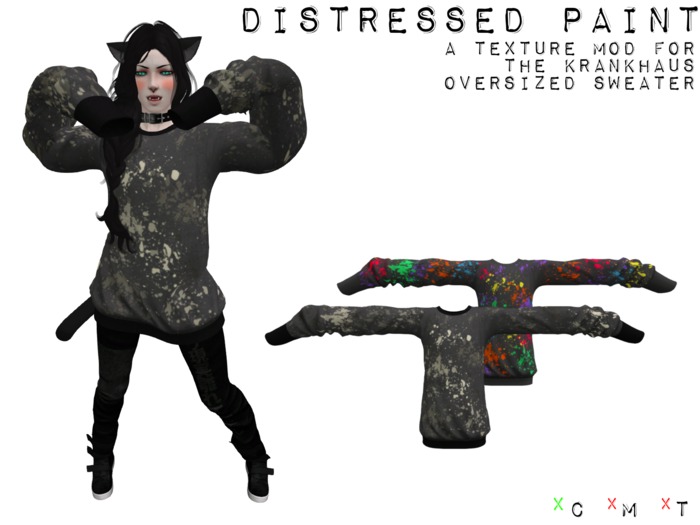 Distressed Paint - Oversized Sweater Mod