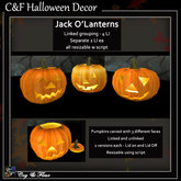C&F Halloween Decor -3  Jack O'Lanterns