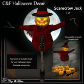 C&F Halloween Decor - Scarecrow Jack 1 LI