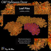 C&F Halloween Decor - Autumn Leaf Piles