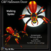 C&F Walking Spider Pet - Orange Red
