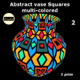 abstract vase squares multi-colored - model 2