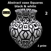 abstract vase squares black & white - model 2