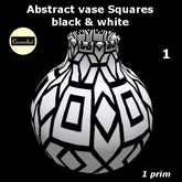 abstract vase squares black & white - model 1