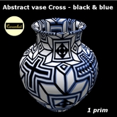 abstract vase cross black & blue - model 2