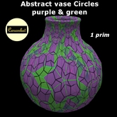 abstract vase circles purple & green - model 1