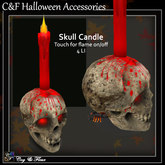 C&F Halloween Candles - Skull & Scorpion w Candlestick