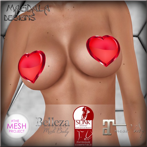 *MD* Red Heart Rigged-Pasties