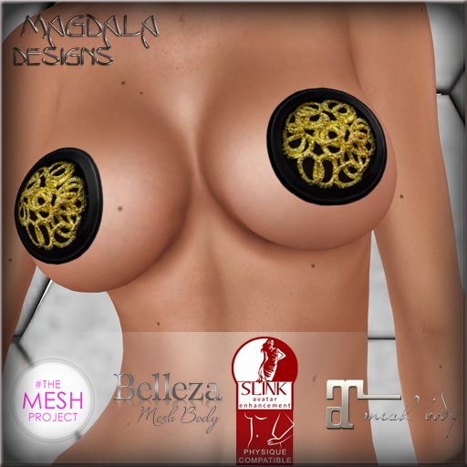 *MD* Gold Button Rigged-Pasties OFFER!!!