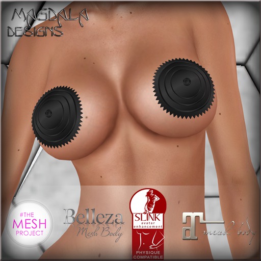 *MD* Black Gear Rigged-Pasties