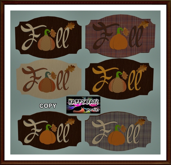 Autumn - Fall Sign Decor Set