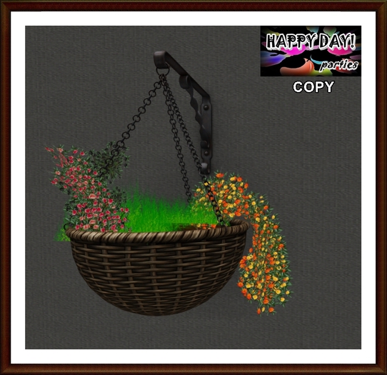 Autumn - Hanging Basket with Falling Flowers 1