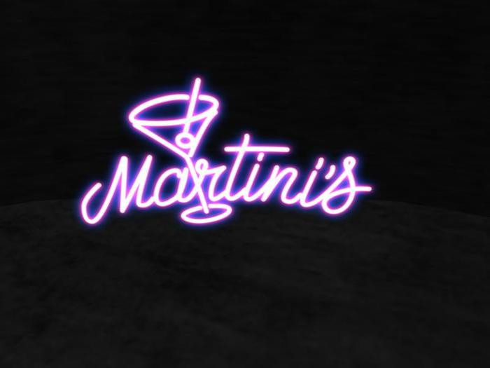 Second Life Marketplace martinis NEON SIGN
