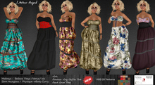 {Hellens} Bohemian Long Chiffon Tube Beach Corset Dress Ista Maitreya Hourglass Physique Isis Venus Freya eBody