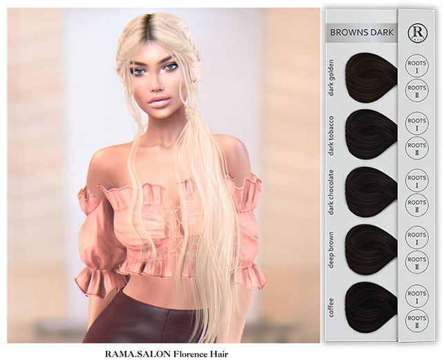 RAMA.SALON - Florence Hair 'BROWNS DARK'