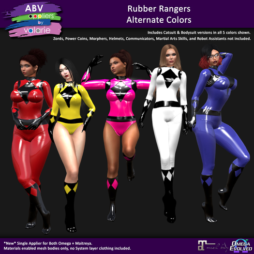 [ABV] Rubber Rangers - Alternate Colors