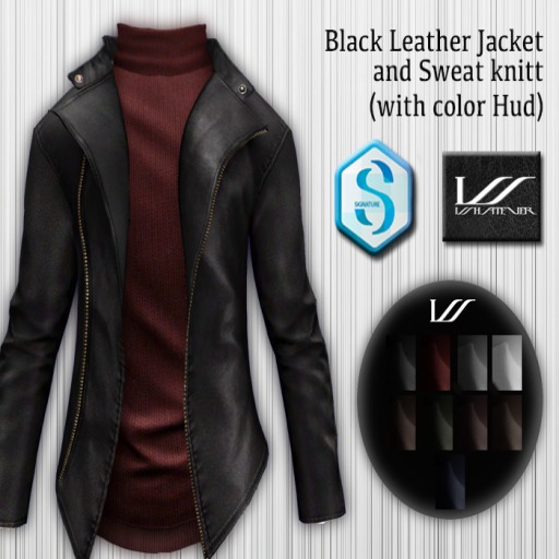 Black Leather Jacket  Signature by WhatEver