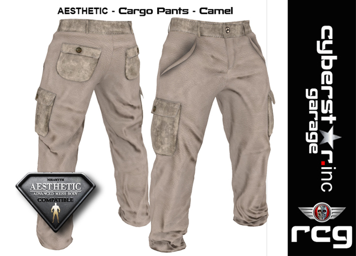 Second Life Marketplace AESTHETIC Cargo Pants Camel